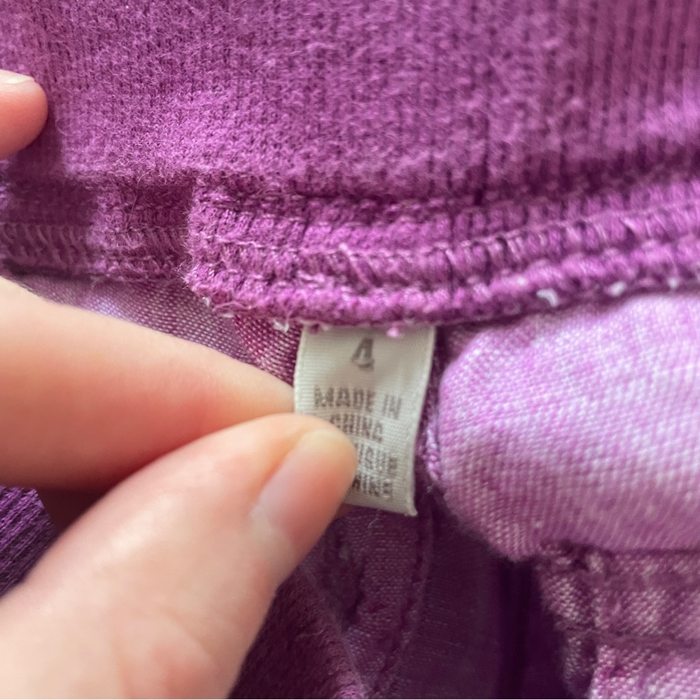 Toad & Co Flip Top Lithe Linen Pants Purple 4 - Picture 10 of 16
